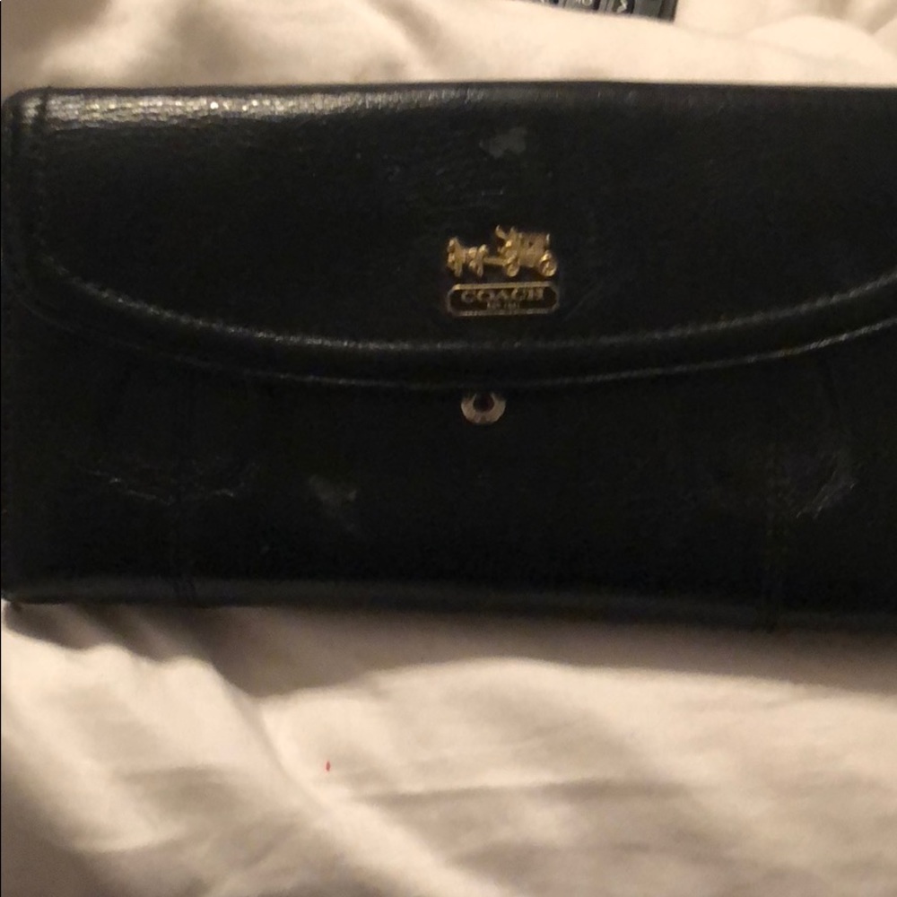 Black leather Coach wallet